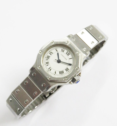 買取したカルティエ　サントスオクタゴンSMの時計