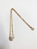 ジルコニア付き　金ネックレス